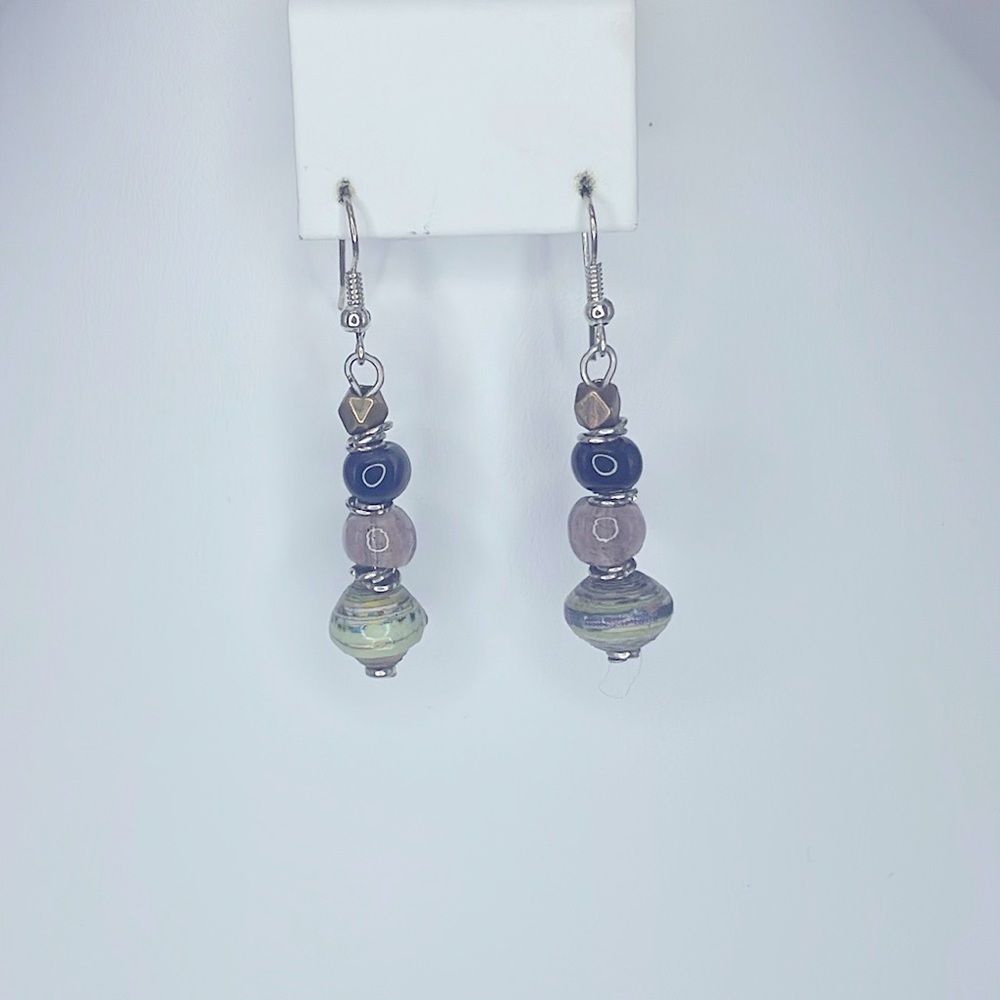 Multi-Colored Beaded Earrings